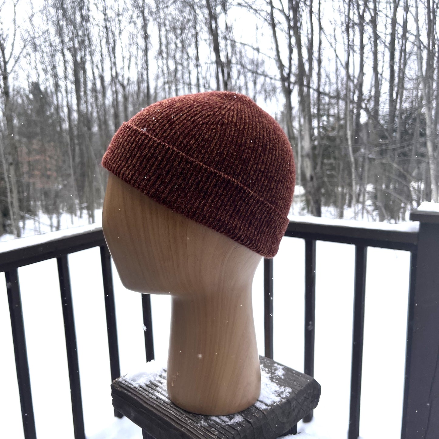 Ace All  Weather Watchcap in Brown Space Dye - SilentZ Knits