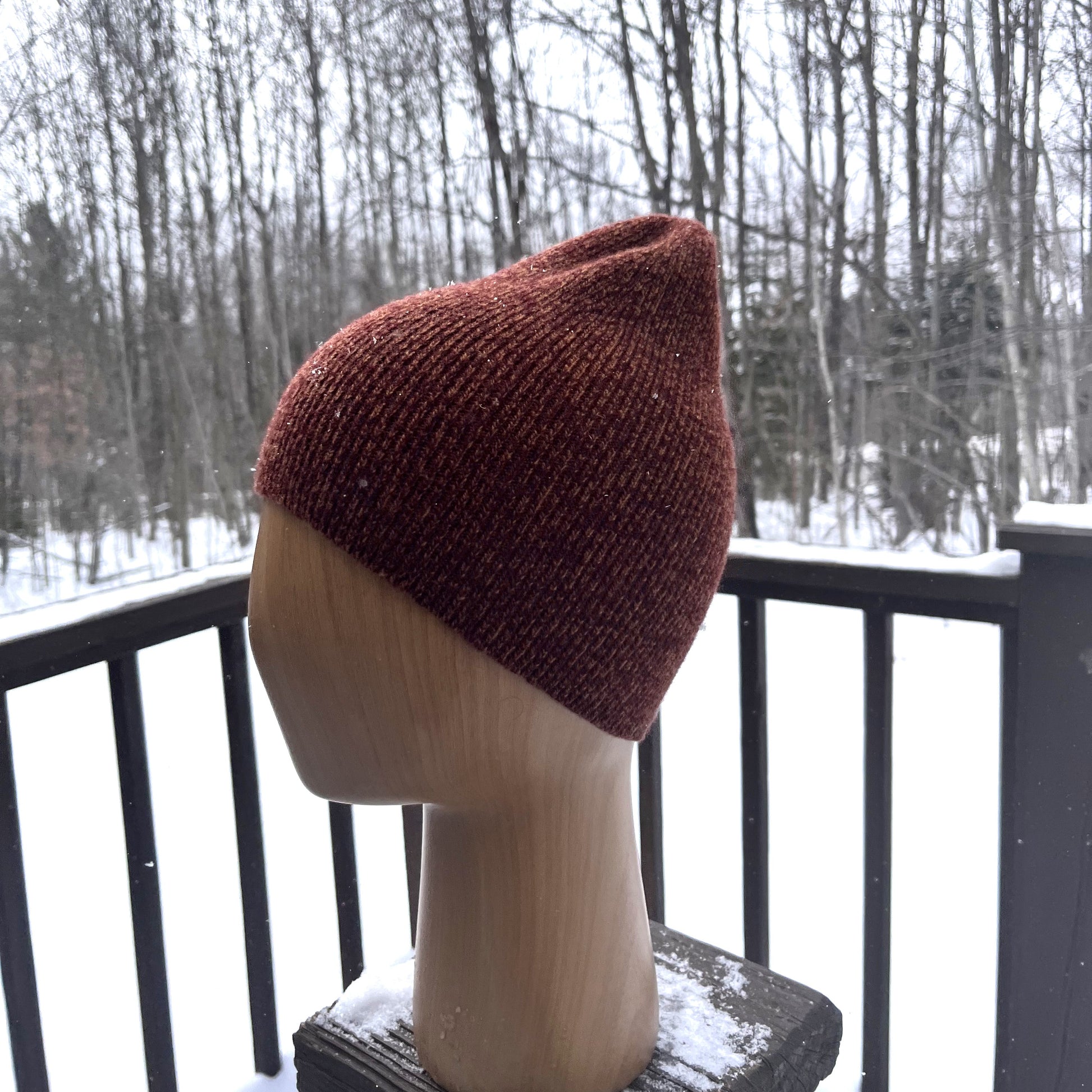 Ace All  Weather Watchcap in Brown Space Dye - SilentZ Knits