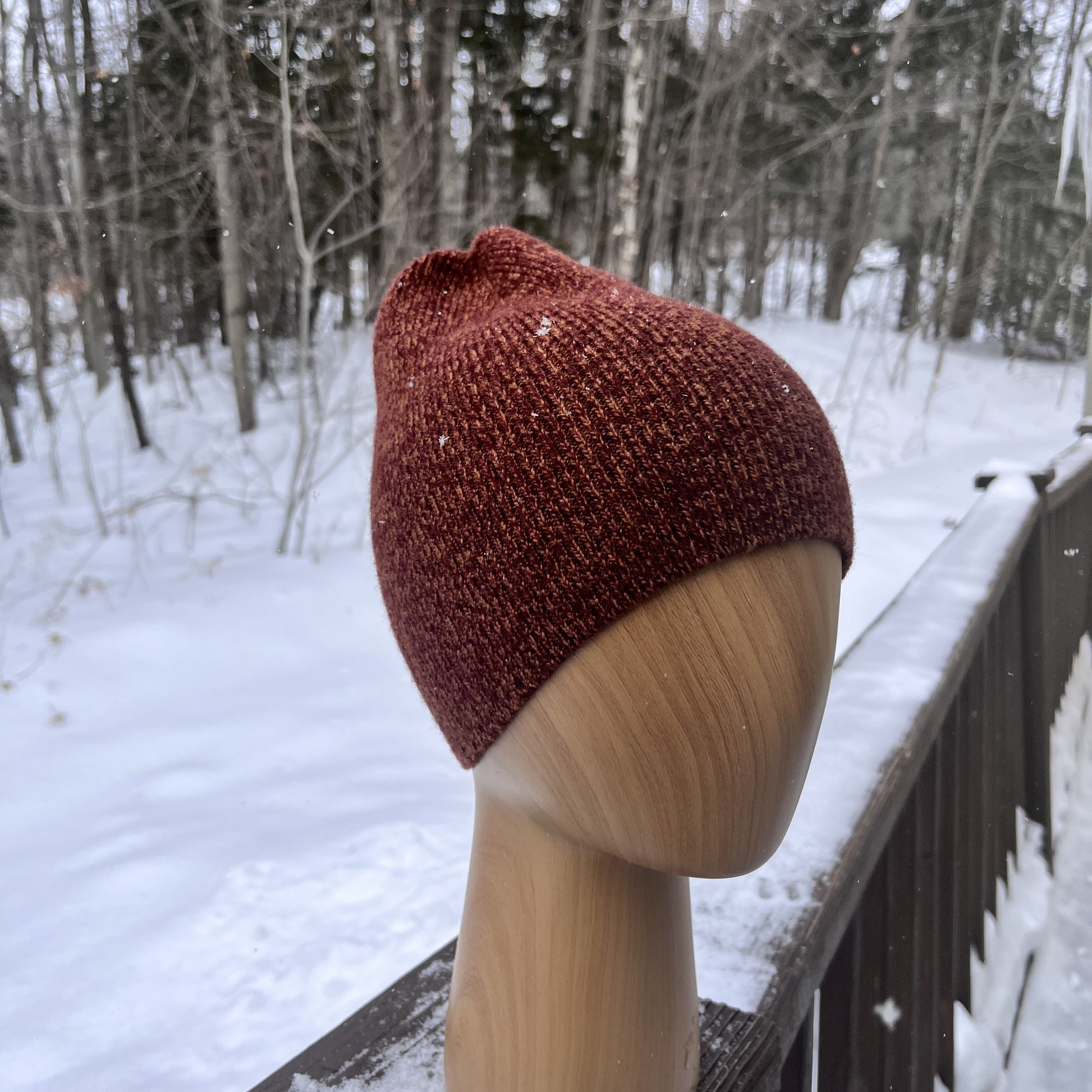 Ace All  Weather Watchcap in Brown Space Dye - SilentZ Knits