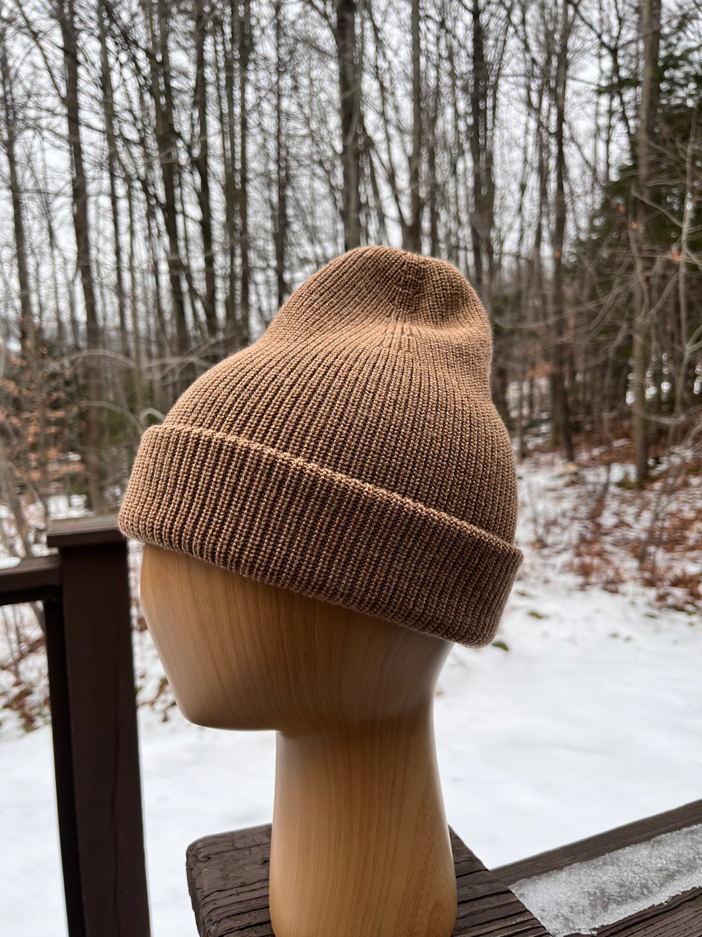 Addison Beanie double layer in merino wool - SilentZ Knits