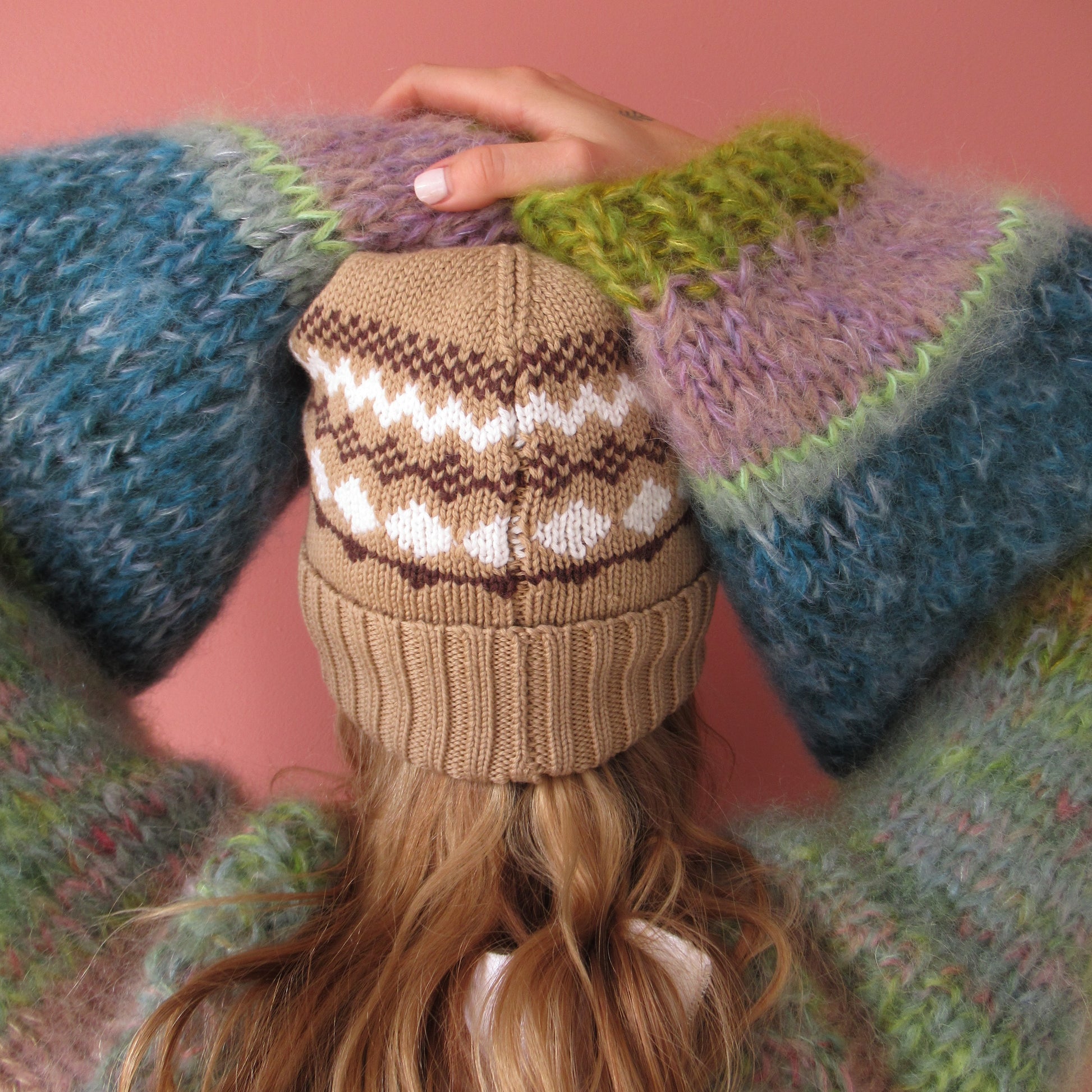 Ava Fairisle knit beanie - SilentZ Knits